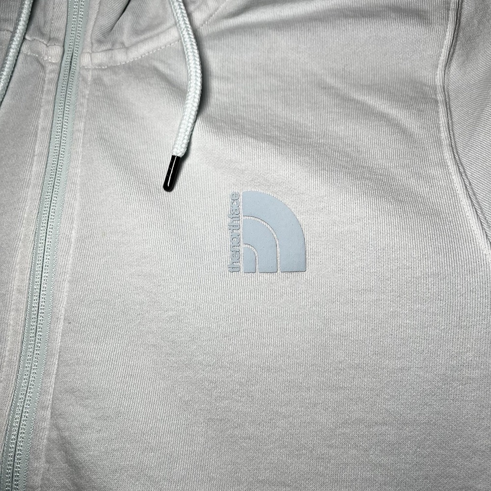 The North Face Hoodie Pullover Sky Blue Drawstring Pockets Regular Fit - Picture 4 of 11